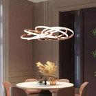 Pendente Moderno Circulos Rose Gold 60cm Led 80w 3200k
