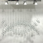 Pendente Moderno Cristal Para Sala De Jantar 50cm De Altura B