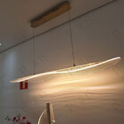 Pendente Moderno Dourado 100cm Led 30w 3000k Bivolt