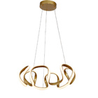 Pendente Moderno Dourado 48cm Led 48w 3000k Bivolt 14547-pl