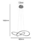 Pendente Moderno Dourado 60cm Led 40w 4000k Bivolt