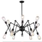 Pendente Moderno Em Metal Preto Articulável E Regulável De Al