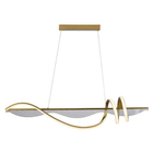 Pendente Moderno Espiral Dourado 100cm Led 36w 3000k Bivolt 1