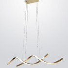 Pendente Moderno Espiral Dourado 90cm Led 36w 3000k Bivolt 14