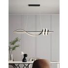 Pendente Moderno Espiral Preto 100cm Led 36w 3000k Bivolt 145