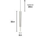 Pendente Moderno Ice Ii 52cm 1 Lamp Gu-10 Marrom Quartzo Bivo