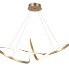 Pendente Moderno Infinito Dourado 78cm Led 36w 3000k Bivolt 1