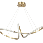 Pendente Moderno Infinito Dourado 78cm Led 36w 3000k Bivolt 1