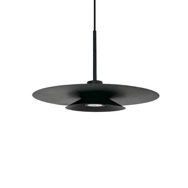 Pendente Moderno Luminária Tutu 40cm Preto 1 Led Mr-16  Bivolt