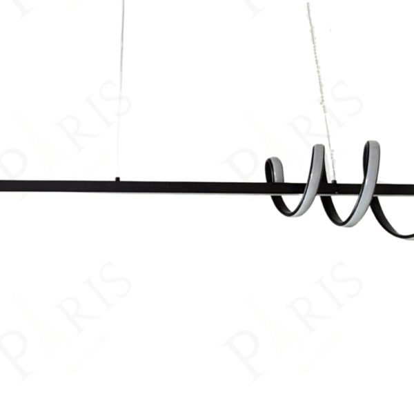 Pendente Moderno Metal Preto 120cm Led 65w 3200k Bivolt 15196