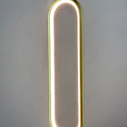 Pendente Moderno Oval Dourado 38cm Led 18w 3000k Bivolt 15768