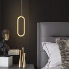 Pendente Moderno Oval Dourado 38cm Led 18w 3000k Bivolt 15768