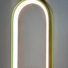 Pendente Moderno Oval Dourado 38cm Led 18w 3000k Bivolt 15768