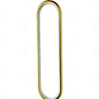 Pendente Moderno Oval Dourado 38cm Led 18w 3000k Bivolt 15768