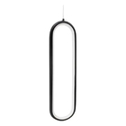 Pendente Moderno Oval Preto 38cm Led 18w 3000k Bivolt 15769-pl