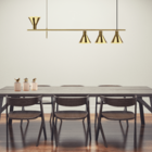 Pendente Moderno Quarto Sala Madri Dourado Lixado  Spotline