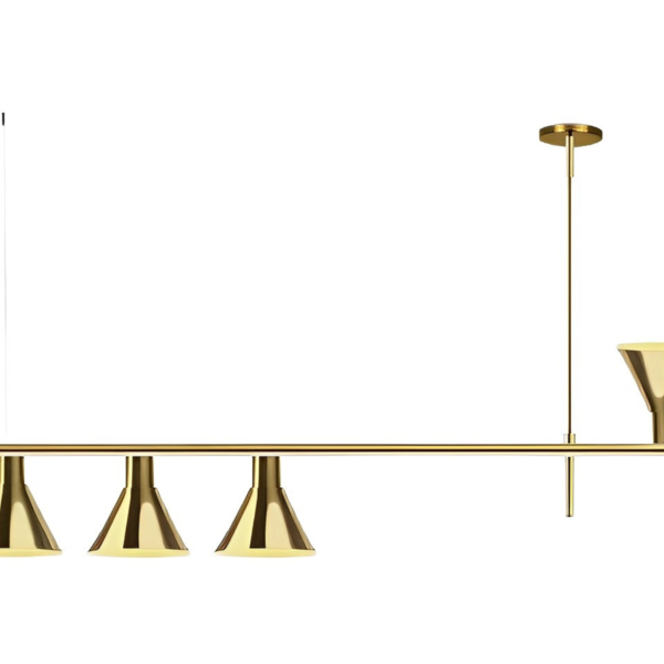 Pendente Moderno Quarto Sala Madri Dourado Lixado  Spotline
