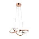 Pendente Moderno Rose Gold 50cm Led 45w 3 Em 1 Bivolt