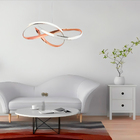 Pendente Moderno Rose Gold 50cm Led 45w 3 Em 1 Bivolt