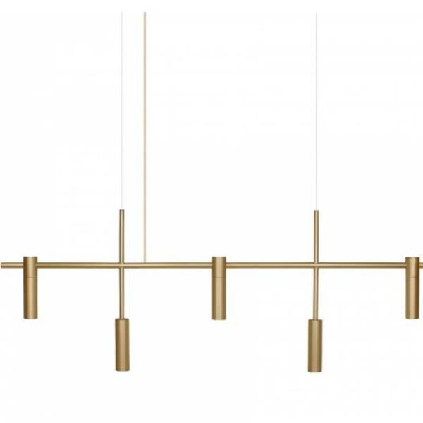 Pendente Moderno Slim Linear Para 5 Lâmpadas Mini Dicróicas -