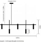Pendente Moderno Slim Linear Para 5 Lâmpadas Mini Dicróicas -