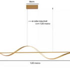 Pendente Moderno Slim Luxo Minimalista Perfil Curvo Led Integ