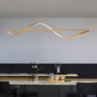 Pendente Moderno Slim Luxo Minimalista Perfil Curvo Led Integ