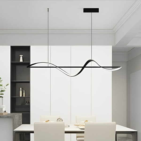 Pendente Moderno Slim Luxo Minimalista Perfil Curvo Led Integ