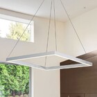 Pendente Moderno Slim Quadrado Perfis P/ Fita Led (inclusa) -