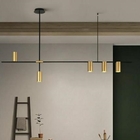 Pendente Moderno Slim Tubular P/5 Mini Dicroicas Luz Em 2 Dir