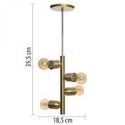 Pendente Moderno Soquete Bronze Em Alúminio Ref 23 Para 4 Lâm