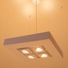 Pendente Moom 50x50cm Branco P/4 Dicróica e 4xE27 St1599