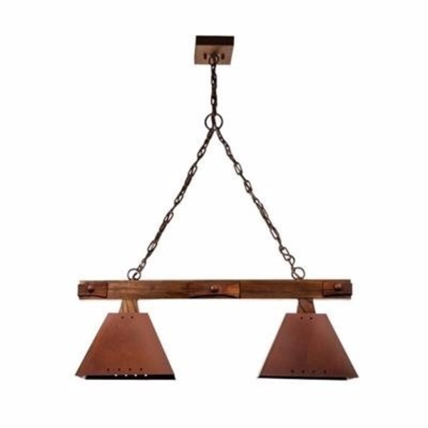 Pendente Napoli 2 Lâmpadas Oxidado Envelhecido Madelustre