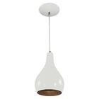 Pendente Nepal Drop Premium Gourmet Em Aluminio Branco/cobre