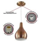 Pendente Nepal Drop Premium Gourmet Em Aluminio New Cobre