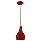 Pendente Nepal Drop Premium Gourmet Em Aluminio Vermelho