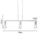 Pendente New Bar Branco 60cm 3xe27 Bivolt Para Salas E Quarto