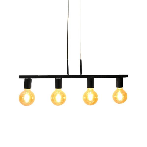 Pendente New Bar Preto 66cm E27 Bivolt Para Salas E Quartos -