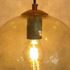 Pendente New Boru Cobre Com Globo Transparente 25cm Para 1 Lâ