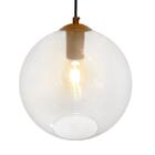 Pendente New Boru Cobre Com Globo Transparente 25cm Para 1 Lâ