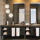 Pendente New Boru Dourado Com Globo Transp 20cm Para 1 E27