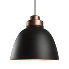 Pendente New Ind 1l E27 40x39 Preto/cobre