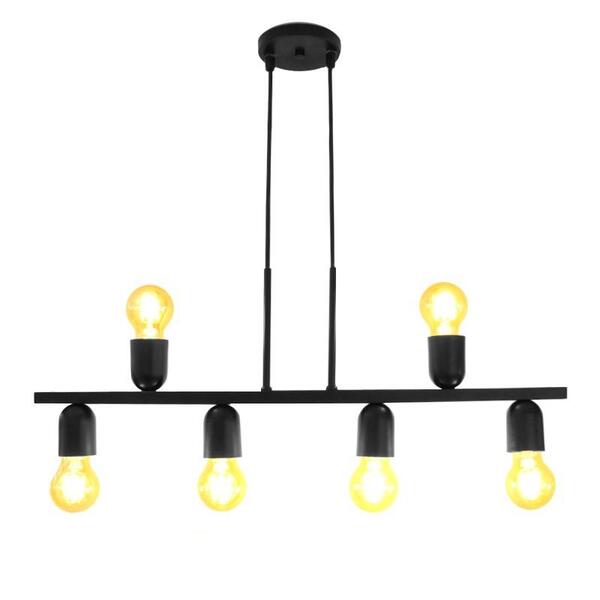 Pendente New Up Na Cor Preto Para 6 Lâmpadas E-27 Bivolt - Tp