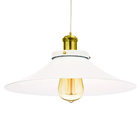 Pendente Nordic Industrial 38 Cm Vintage Branco Com Dourado