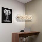 Pendente Ø90×28cm Dourado Alumínio E Cristal Para 12 Lâmpadas