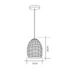 Pendente Opl Junco Sintético Pequeno Para 1 Lâmpada