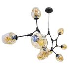 Pendente Orbe Ky001l Bela Iluminação 9 Cúpulas Preto P/ E27 S