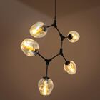 Pendente Orbe Ky001s Bela Iluminação 5 Cúpulas Preto P/ E27 S