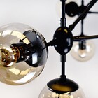 Pendente Orbe Modo Jason Miller Holl Preto 10 Lâmpadas Átomo