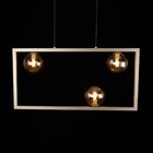 Pendente Orbit 3 Globos Bola Champagne E Dr Studioluce + 3x G